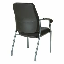 Outlet ⌛ Office Star High Back Guest Chair In Black Fabric And Titanium Frame ⭐ -Guest Chairs Sales 2154566 4 L