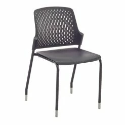 Cheap 🎁 Safco Next Stack Chairs(4) In Black - 19.75"L X 19.75"W X 33"H 😍