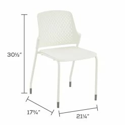 Top 10 💯 Safco Next Stack Chairs(4) In White - 19.75"L X 19.75"W X 33"H ✔️ -Guest Chairs Sales 2157614 3 L