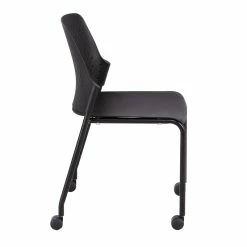 Best Sale 🥰 Safco Next Stack Chair With Casters In Black - 21.88"L X 22"W X 33"H 🌟 -Guest Chairs Sales 2157615 1 L