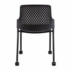 Best Sale 🥰 Safco Next Stack Chair With Casters In Black - 21.88"L X 22"W X 33"H 🌟 -Guest Chairs Sales 2157615 2 L