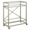 Brand new 💯 Henn&Hart 30" Satin Nickel Metal/Glass Bar Cart 👍