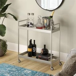 Top 10 π Henn&Hart 33" Satin Nickel Metal/Glass Bar Cart β 11 Top 10 π Henn&Hart 33" Satin Nickel Metal/Glass Bar Cart β -Guest Chairs Sales 2159070 3 L