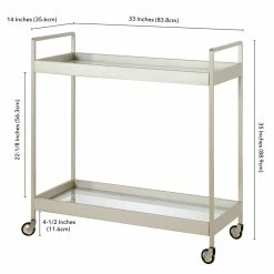 Top 10 π Henn&Hart 33" Satin Nickel Metal/Glass Bar Cart β 12 Top 10 π Henn&Hart 33" Satin Nickel Metal/Glass Bar Cart β -Guest Chairs Sales 2159070 4 L