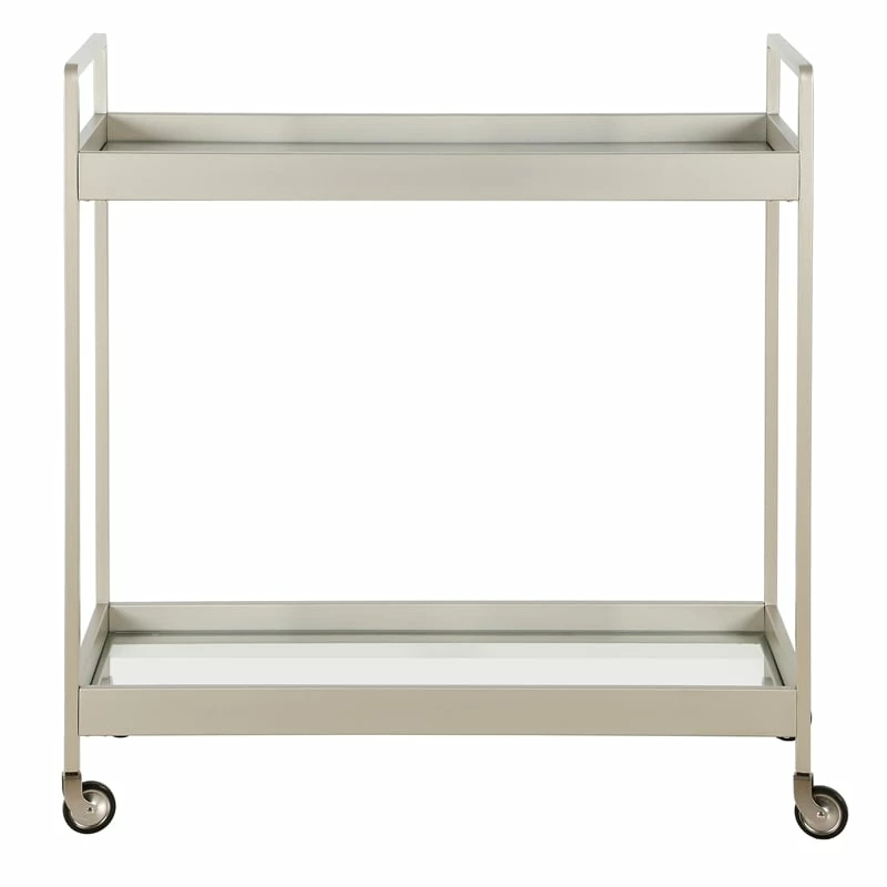 Top 10 π Henn&Hart 33" Satin Nickel Metal/Glass Bar Cart β 7 Top 10 π Henn&Hart 33" Satin Nickel Metal/Glass Bar Cart β - Image 7