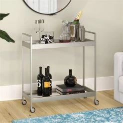 Top 10 π Henn&Hart 33" Satin Nickel Metal/Glass Bar Cart β 15 Top 10 π Henn&Hart 33" Satin Nickel Metal/Glass Bar Cart β -Guest Chairs Sales 2159070 7 L