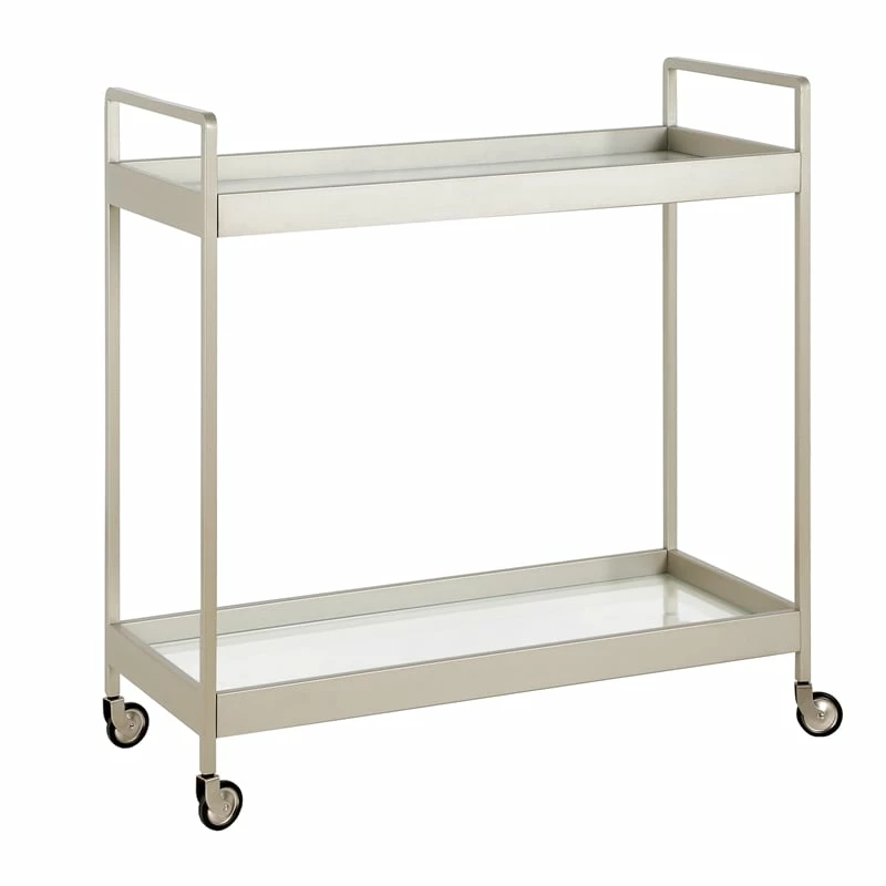 Top 10 π Henn&Hart 33" Satin Nickel Metal/Glass Bar Cart β 1 Top 10 π Henn&Hart 33" Satin Nickel Metal/Glass Bar Cart β