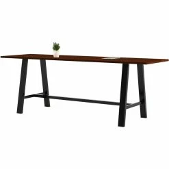 Cheap 🔔 KFI Furniture KFI Midtown 3' X 10' Wood Top Bar Height Conference Table In Mahogany 🛒