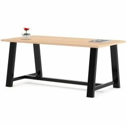Best deal ✨ KFI Furniture KFI Midtown 3' X 6' Wood Top Standard Height Conference Table In Maple ⭐