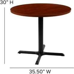 Best Pirce 🎉 Flash Furniture 36" Round Wood Top Conference Table In Cherry 👏 -Guest Chairs Sales 2183447 16 L