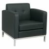 Discount 👏 OSP Home Furnishings Wall Street Armchair Black Faux Leather 😍