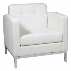 Flash Sale π OSP Home Furnishings Wallstreet Armchair In White Faux Leather π