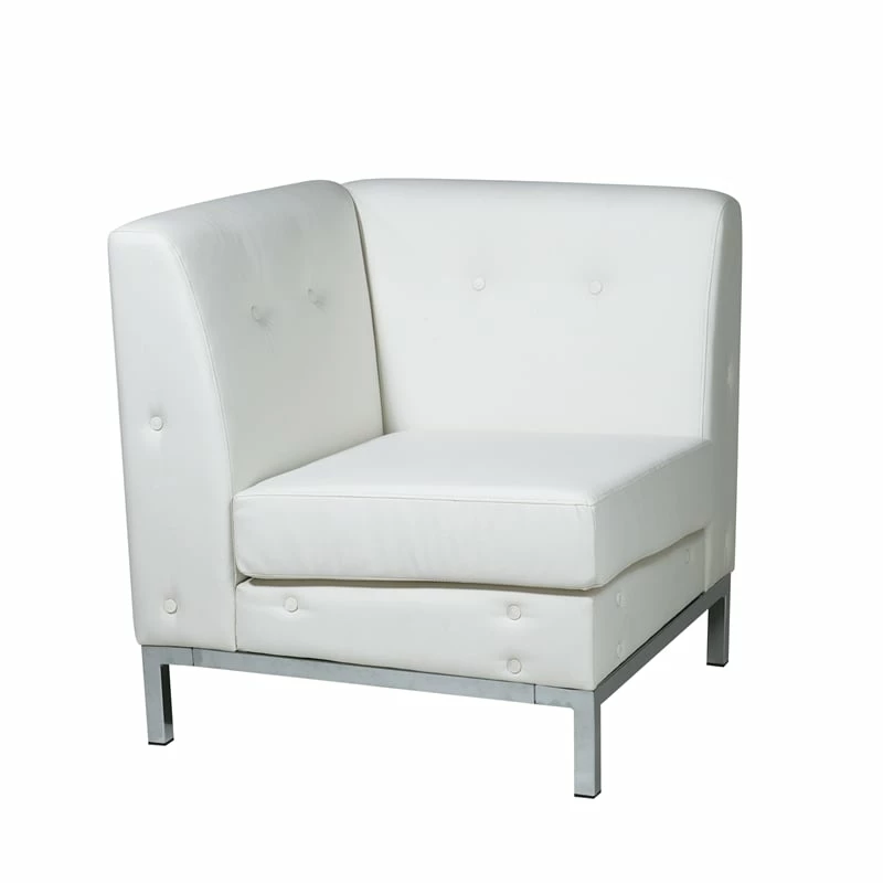 Promo ๐ OSP Home Furnishings Wallstreet Corner Chair In White Faux Leather ๐ 2 Promo ๐ OSP Home Furnishings Wallstreet Corner Chair In White Faux Leather ๐ - Image 2