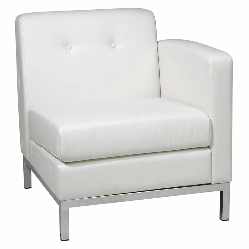 Hot Sale ๐ OSP Home Furnishings Wallstreet Chair Right Arm Facing In White Faux Leather ๐ฏ 1 Hot Sale ๐ OSP Home Furnishings Wallstreet Chair Right Arm Facing In White Faux Leather ๐ฏ