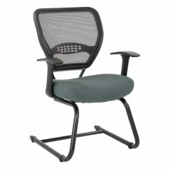 Buy ✔️ Office Star Professional Air Grid Back Visitor's Chair With Gray Mesh Back And Fabric Seat 🛒