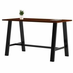 Cheap 🔔 KFI Furniture KFI Midtown 3.5 X 6 FT Conference Table - Mahogany - Bistro Height 😉 -Guest Chairs Sales 2196547 2 L