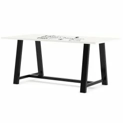 Budget 🤩 KFI Furniture KFI 36 X 84 X 36" H Table With WHITEBOARD TOP Vintage Steel Frame 🔥