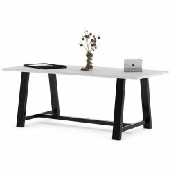 Best Sale 🤩 KFI Furniture KFI Midtown 3.5 X 7 FT Conference Table - White - Standard Height ⭐ -Guest Chairs Sales 2196632 2 L