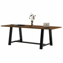 Best deal 👏 KFI Furniture KFI Midtown 3 X 8 FT Conference Table - Walnut - Standard Height 🎁