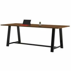Outlet ✔️ KFI Furniture KFI Midtown 3 X 7 FT Conference Table - Studio Teak - Bistro Height ⭐