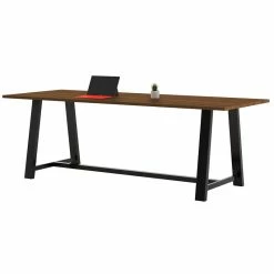 Wholesale ⌛ KFI Furniture KFI Midtown 3.5 X 7 FT Conference Table - Studio Teak - Bistro Height ✨