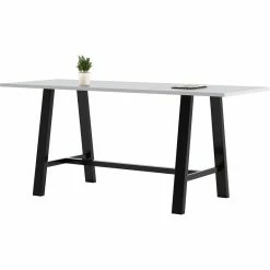 Best reviews of 💯 KFI Furniture KFI Midtown 3.5 X 7 FT Conference Table - Fashion Grey - Bistro Height 🌟