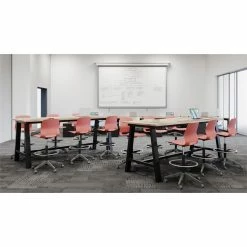 Best Pirce 😉 KFI Furniture KFI Midtown 3 X 8 FT Conference Table - Mahogany - Bistro Height 🎁 -Guest Chairs Sales 2196800 3 L