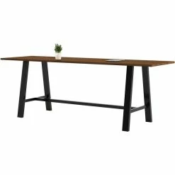 Promo 🤩 KFI Furniture KFI Midtown 3.5 X 10 FT Conference Table - Walnut - Bistro Height 🧨