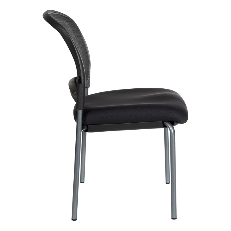 Wholesale ๐ Office Star Titanium Finish Black Fabric Visitor's Chair With ProGrid Back And Straight Legs โ 3 Wholesale ๐ Office Star Titanium Finish Black Fabric Visitor's Chair With ProGrid Back And Straight Legs โ - Image 3