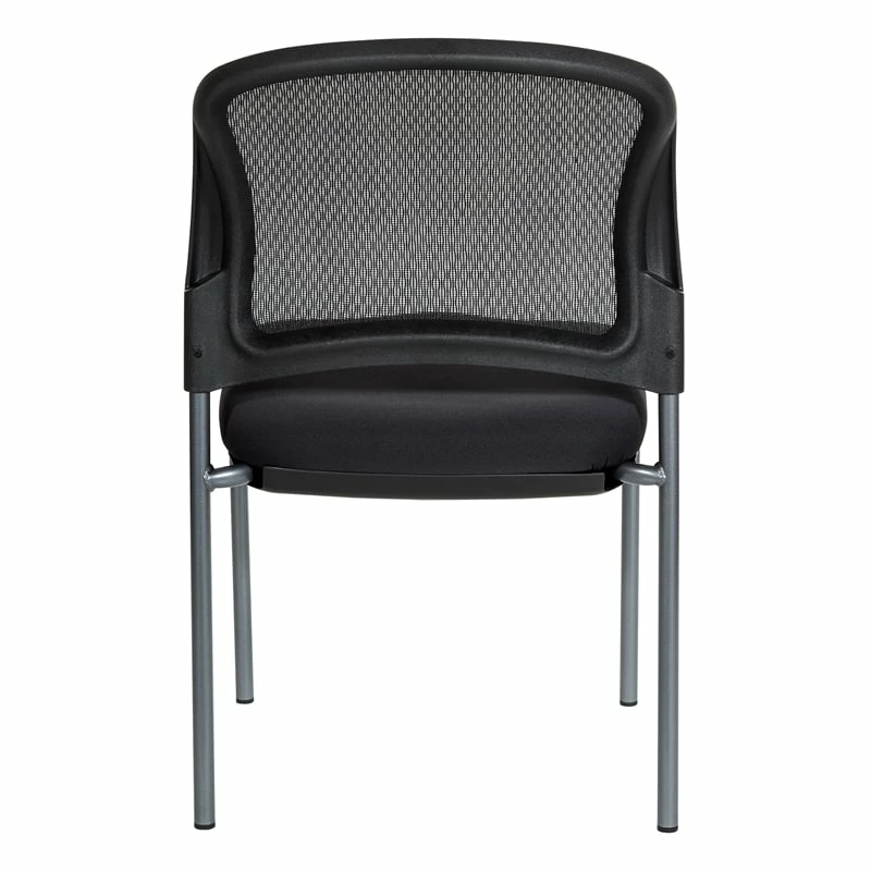 Wholesale ๐ Office Star Titanium Finish Black Fabric Visitor's Chair With ProGrid Back And Straight Legs โ 4 Wholesale ๐ Office Star Titanium Finish Black Fabric Visitor's Chair With ProGrid Back And Straight Legs โ - Image 4