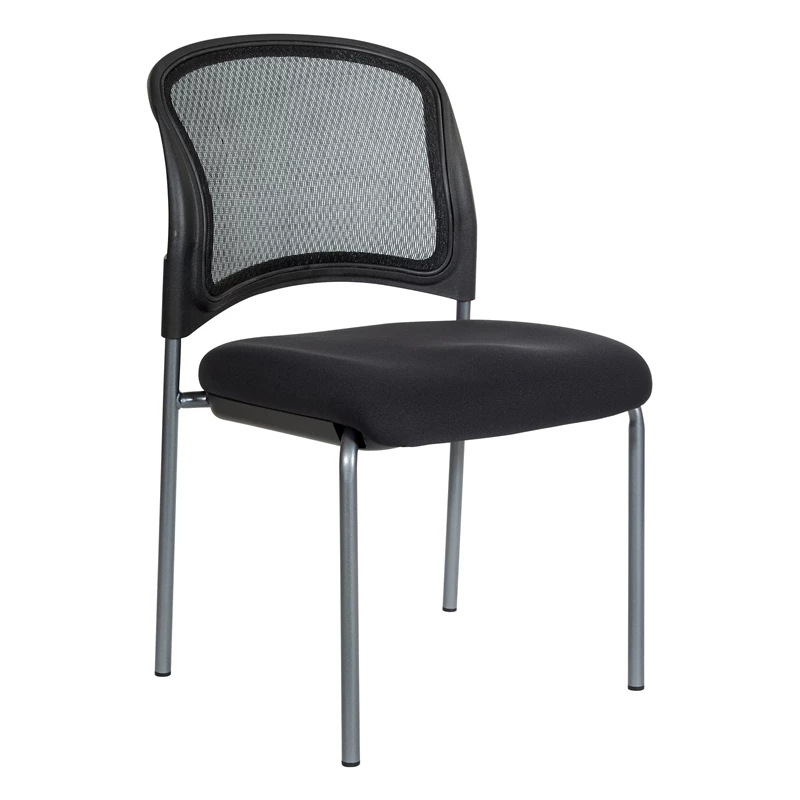 Wholesale ๐ Office Star Titanium Finish Black Fabric Visitor's Chair With ProGrid Back And Straight Legs โ 1 Wholesale ๐ Office Star Titanium Finish Black Fabric Visitor's Chair With ProGrid Back And Straight Legs โ