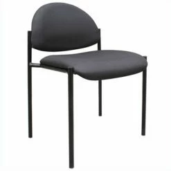 Coupon 😀 Boss Office Products Boss Office Armless Fabric Stacking Chair In Black Caressoft 😍