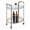 Cheap ⭐ Benjara 26" Transitional Metal Frame Serving Cart With 2 Glass Shelves In Gold 🎉