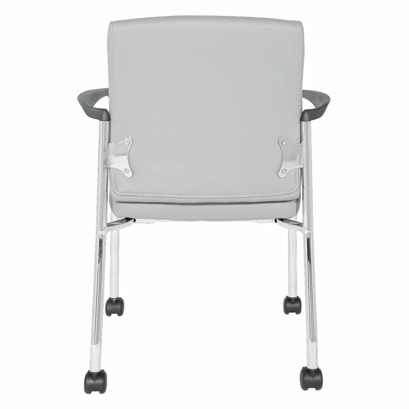 Wholesale ๐ฅ Office Star Guest Chair In Gray Faux Leather With Chrome Frame ๐ฅฐ 4 Wholesale ๐ฅ Office Star Guest Chair In Gray Faux Leather With Chrome Frame ๐ฅฐ - Image 4