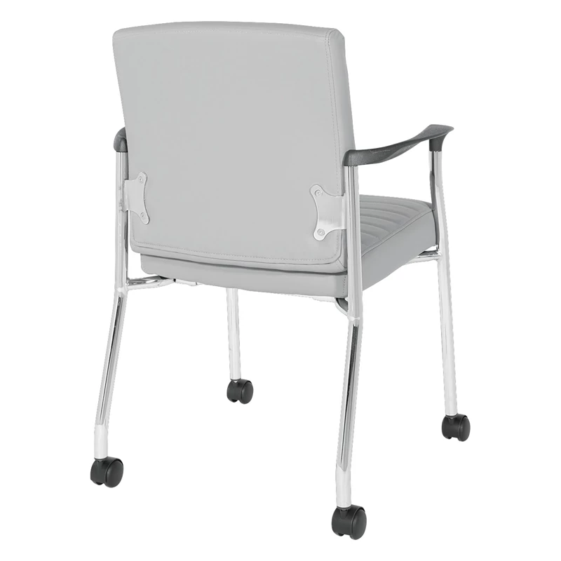 Wholesale ๐ฅ Office Star Guest Chair In Gray Faux Leather With Chrome Frame ๐ฅฐ 5 Wholesale ๐ฅ Office Star Guest Chair In Gray Faux Leather With Chrome Frame ๐ฅฐ - Image 5