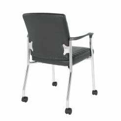 Deals ๐ฏ Office Star Guest Chair In Black Faux Leather With Chrome Frame And Casters ๐ 9 Deals ๐ฏ Office Star Guest Chair In Black Faux Leather With Chrome Frame And Casters ๐ -Guest Chairs Sales 2204529 4 L
