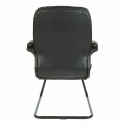 Flash Sale 👏 Office Star Executive Black Faux Leather Visitor Chair With Contrast Stitching 🎉 -Guest Chairs Sales 2204625 3 L