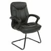 Flash Sale 👏 Office Star Executive Black Faux Leather Visitor Chair With Contrast Stitching 🎉