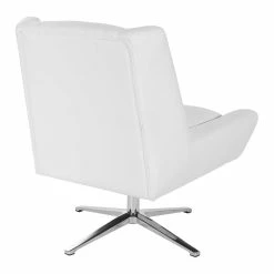 Coupon 💯 Office Star OSP Home Furnishings Guest Chair In White Faux Leather And Aluminum Base ❤️ -Guest Chairs Sales 2204757 4 L