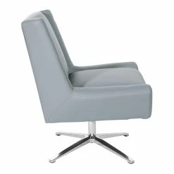Wholesale 🛒 Office Star Guest Chair In Charcoal Gray Faux Leather And Aluminum Base 💯 -Guest Chairs Sales 2204758 3 L