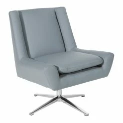 Wholesale ๐ Office Star Guest Chair In Charcoal Gray Faux Leather And Aluminum Base ๐ฏ