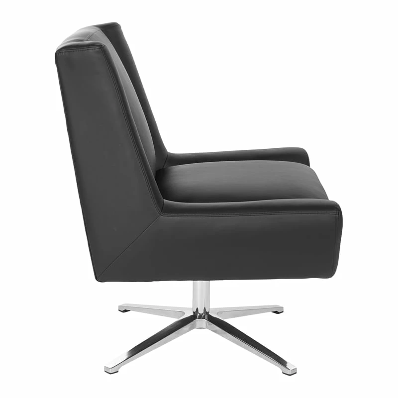Best deal ๐ Office Star OSP Home Furnishings Guest Chair In Black Faux Leather And Aluminum Base โค๏ธ 4 Best deal ๐ Office Star OSP Home Furnishings Guest Chair In Black Faux Leather And Aluminum Base โค๏ธ - Image 4