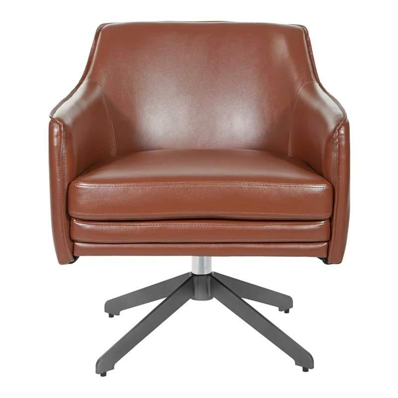 Coupon ๐ฅ Office Star Faux Leather Guest Chair In Saddle Brown Faux Leather With Black Base โ 2 Coupon ๐ฅ Office Star Faux Leather Guest Chair In Saddle Brown Faux Leather With Black Base โ - Image 2