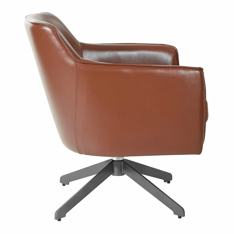 Coupon ๐ฅ Office Star Faux Leather Guest Chair In Saddle Brown Faux Leather With Black Base โ 3 Coupon ๐ฅ Office Star Faux Leather Guest Chair In Saddle Brown Faux Leather With Black Base โ - Image 3