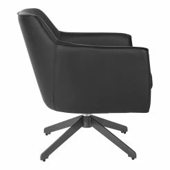 Best Sale 😍 Office Star Faux Leather Guest Chair In Black Faux Leather With Black Base 👏 -Guest Chairs Sales 2204762 2 L