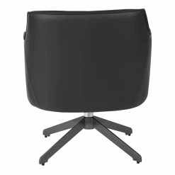 Best Sale 😍 Office Star Faux Leather Guest Chair In Black Faux Leather With Black Base 👏 -Guest Chairs Sales 2204762 3 L