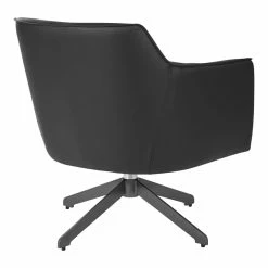Best Sale 😍 Office Star Faux Leather Guest Chair In Black Faux Leather With Black Base 👏 -Guest Chairs Sales 2204762 4 L