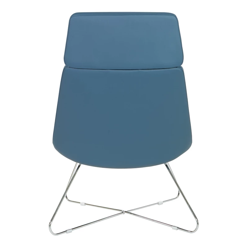 Hot Sale โ Office Star Geena Guest Chair In Dillon Blue Fabric With Chrome Sled Base ๐ 5 Hot Sale โ Office Star Geena Guest Chair In Dillon Blue Fabric With Chrome Sled Base ๐ - Image 5