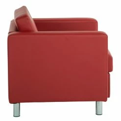 Cheapest 🔥 Office Star Pacific Armchair In Dillon 💄 Lipstick Red Vinyl Fabric 🛒 -Guest Chairs Sales 2204817 2 L