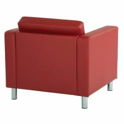 Cheapest 🔥 Office Star Pacific Armchair In Dillon 💄 Lipstick Red Vinyl Fabric 🛒 -Guest Chairs Sales 2204817 3 L